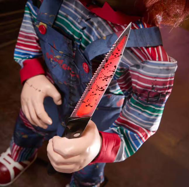 3.5 ft. Animated LED Scarred Chucky Doll H38