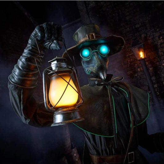 7 ft. Animated LED Plague Doctor