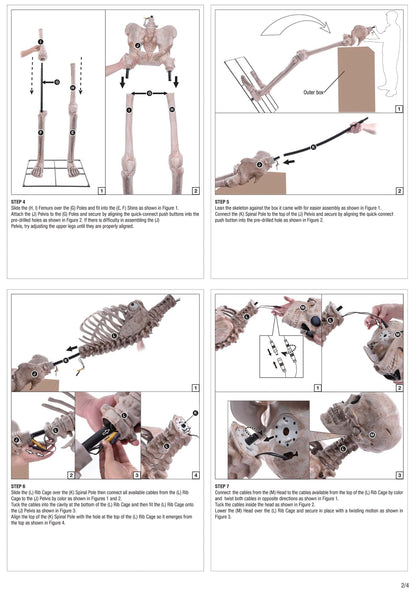 Giant 8 Foot Animated Skeleton Decoration