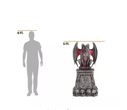 5-foot-tall "Grave and Bones" LED smoke monster