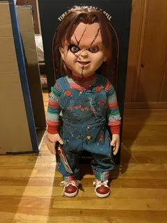 3.5 ft. Animated LED Scarred Chucky Doll H38